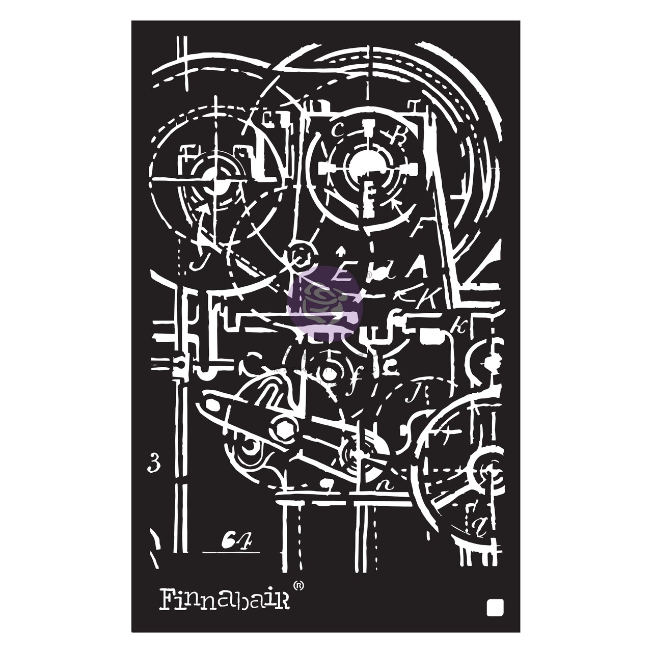 Prima Marketing Inc Finnabair Stencil - Machinery - 1 Piece, 6"x9" 655350968984